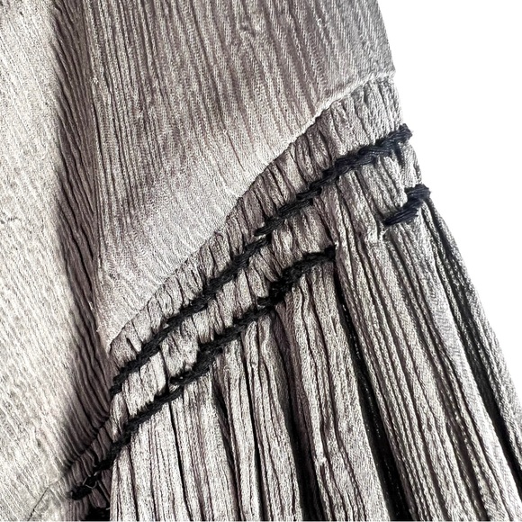 Vanessa Bruno Veronica Boho Chic Midi Dress Grey Size 6 - EU 38 - Picture 12 of 14